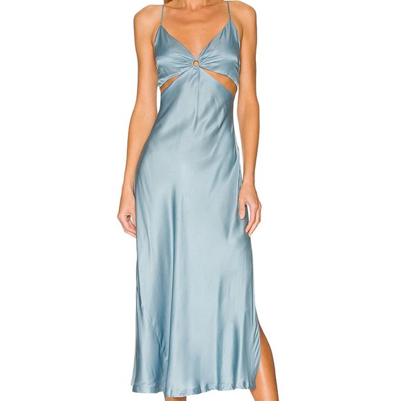 JONATHAN SIMKHAI STANDARD Eliza Cutout Slip Dress - Picture 1 of 4